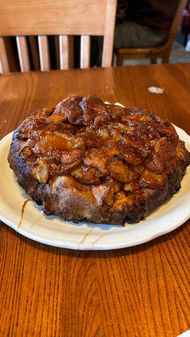 The Big Apple at The Original Pancake House is an eggy confection coated in sticky, tart, sweet cinnamon apples.